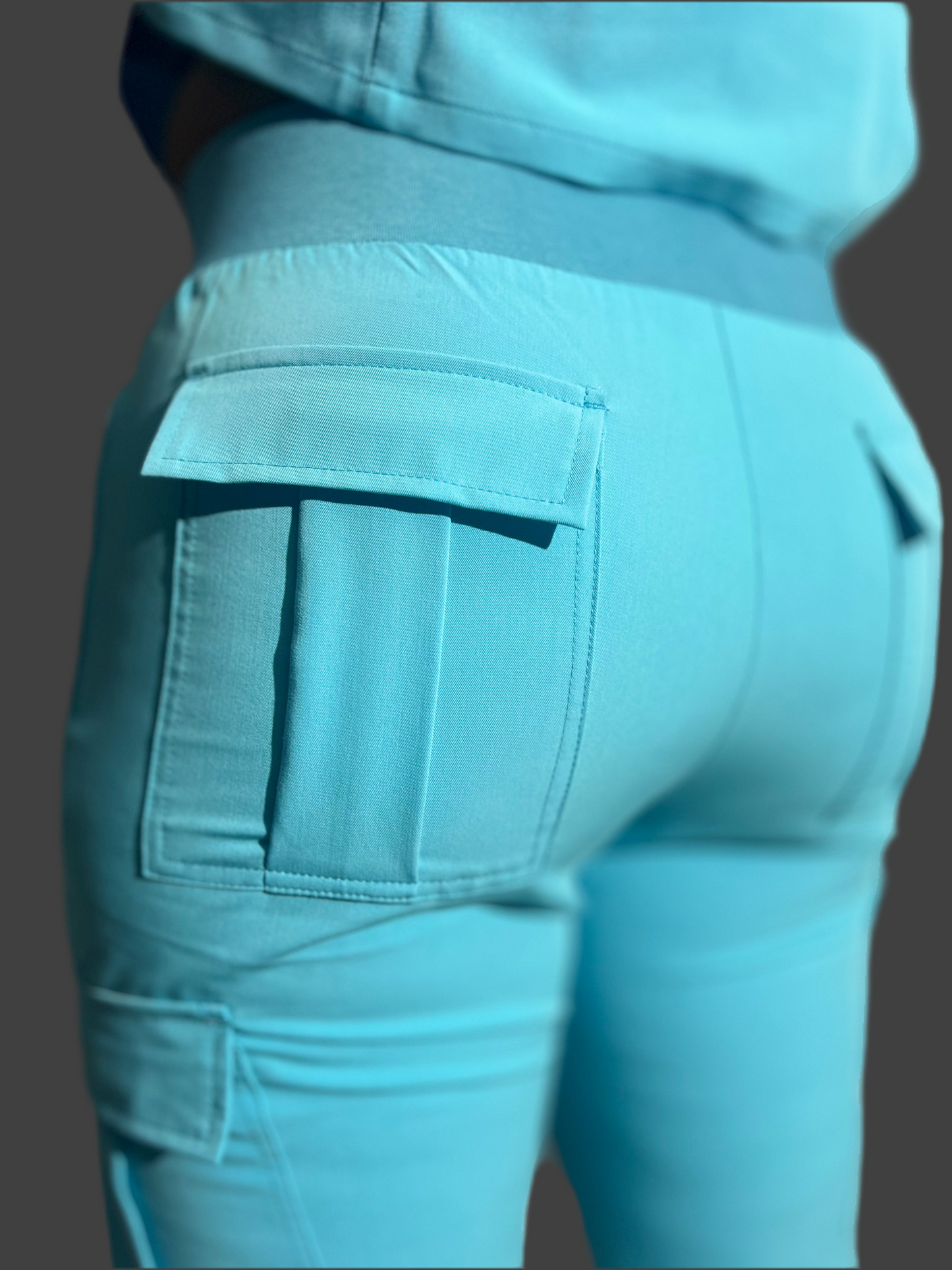 Blue scrub pants
