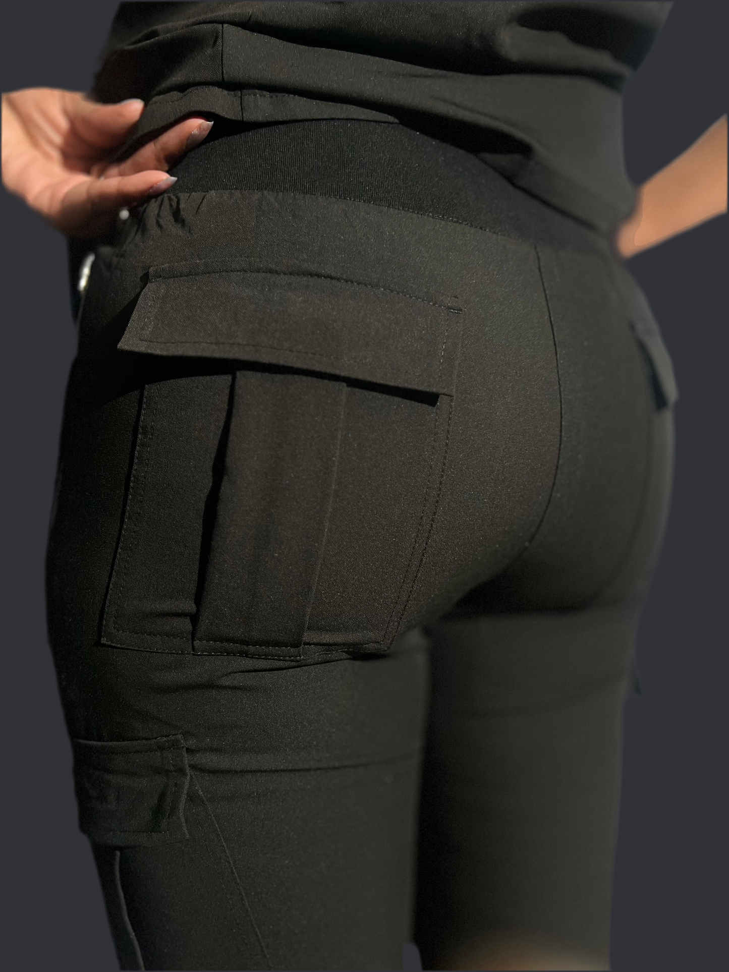 Black scrub pants