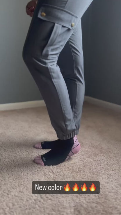 Gray jogger pants