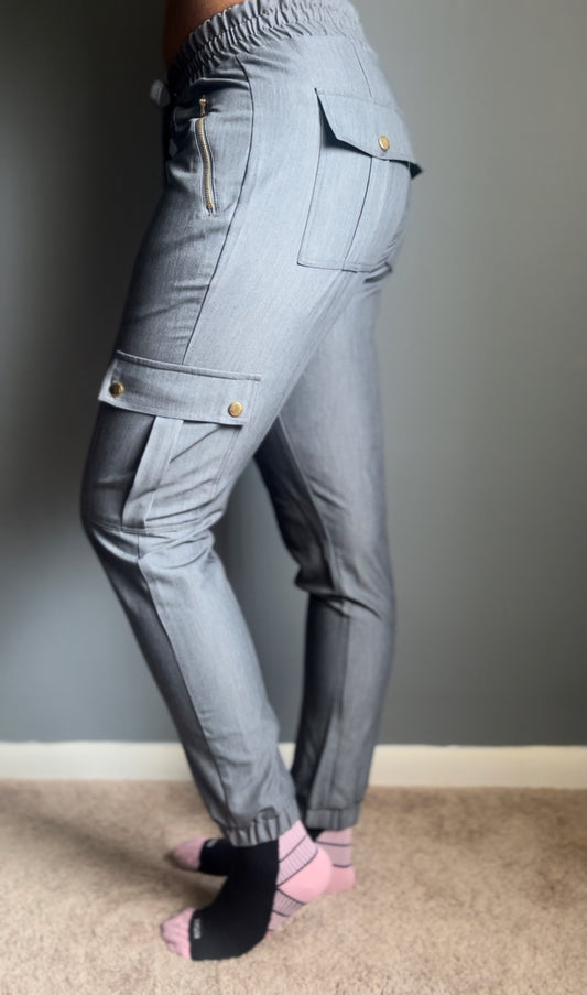 Gray jogger pants
