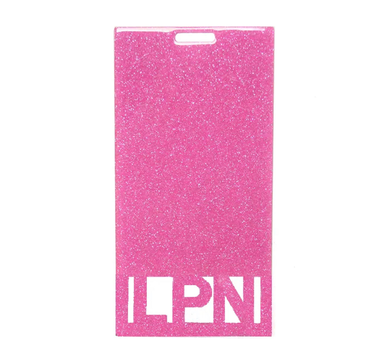 Glitter LPN badge card