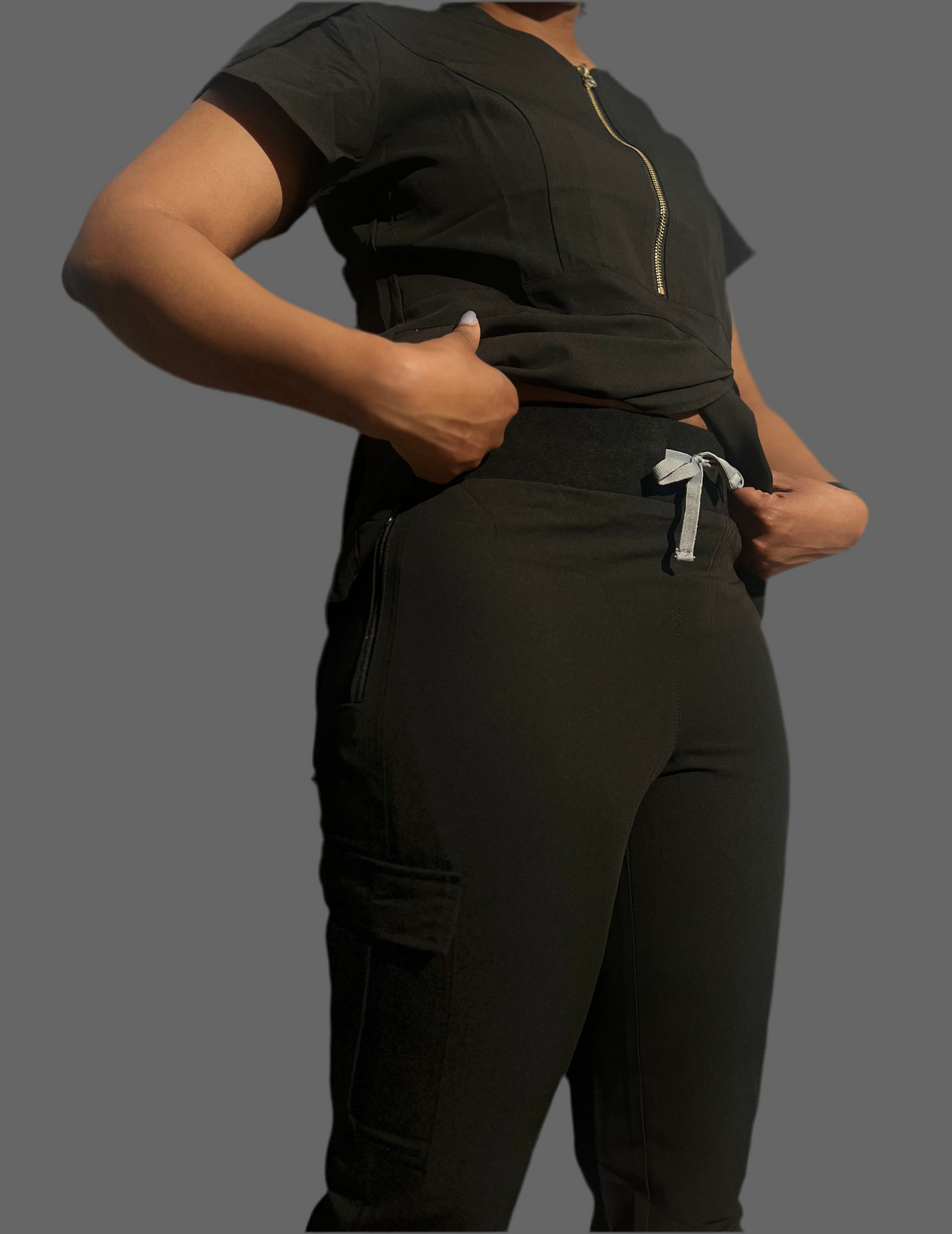 Black scrub pants
