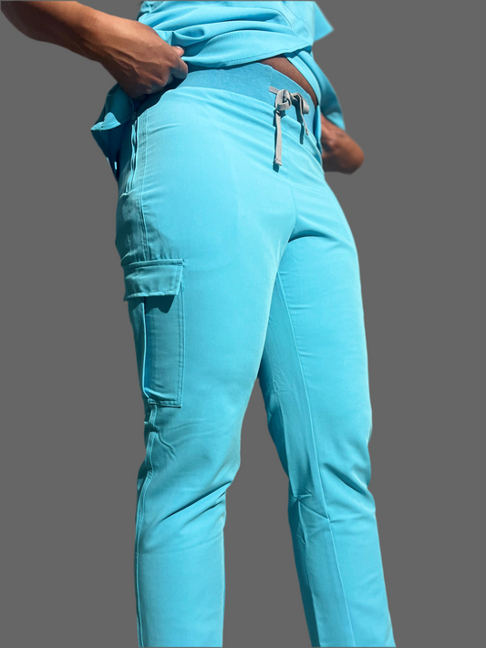 Blue scrub pants