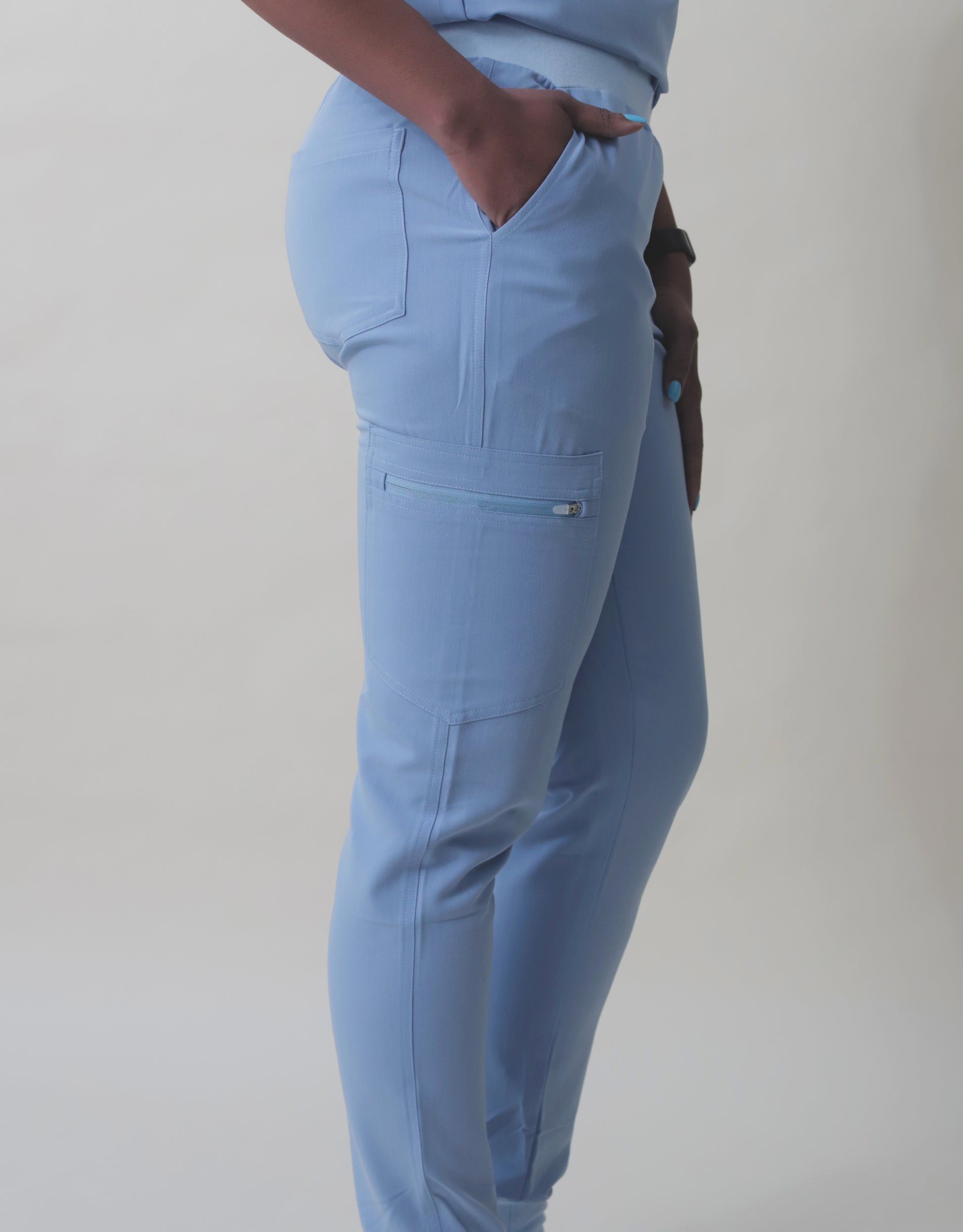 Light Blue Scrub set with jacket