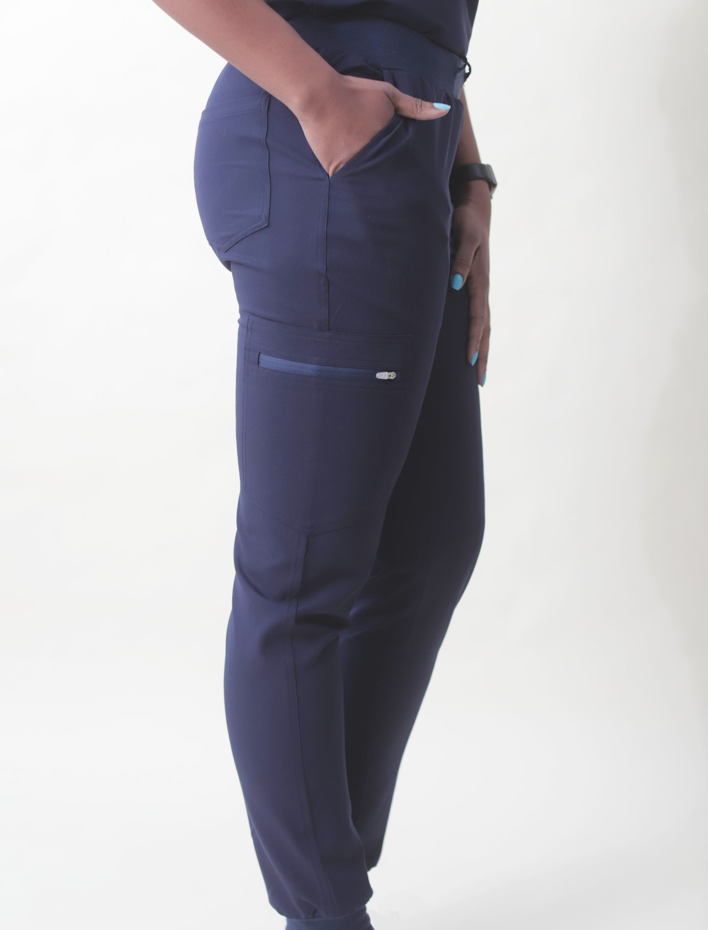 Navy Blue Scrub set with jacket