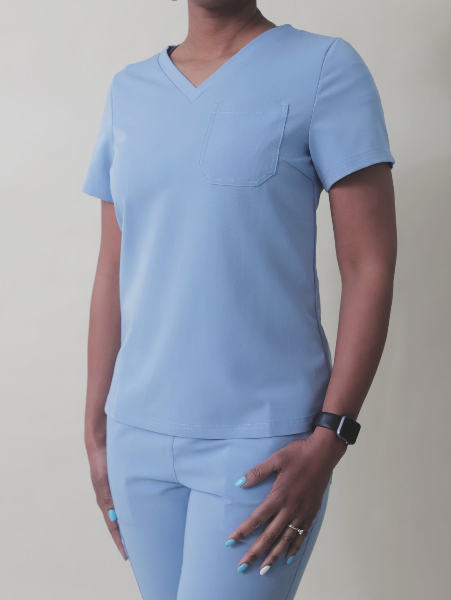 Light Blue Scrub set with jacket