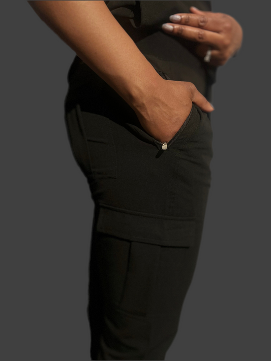 Black scrub pants