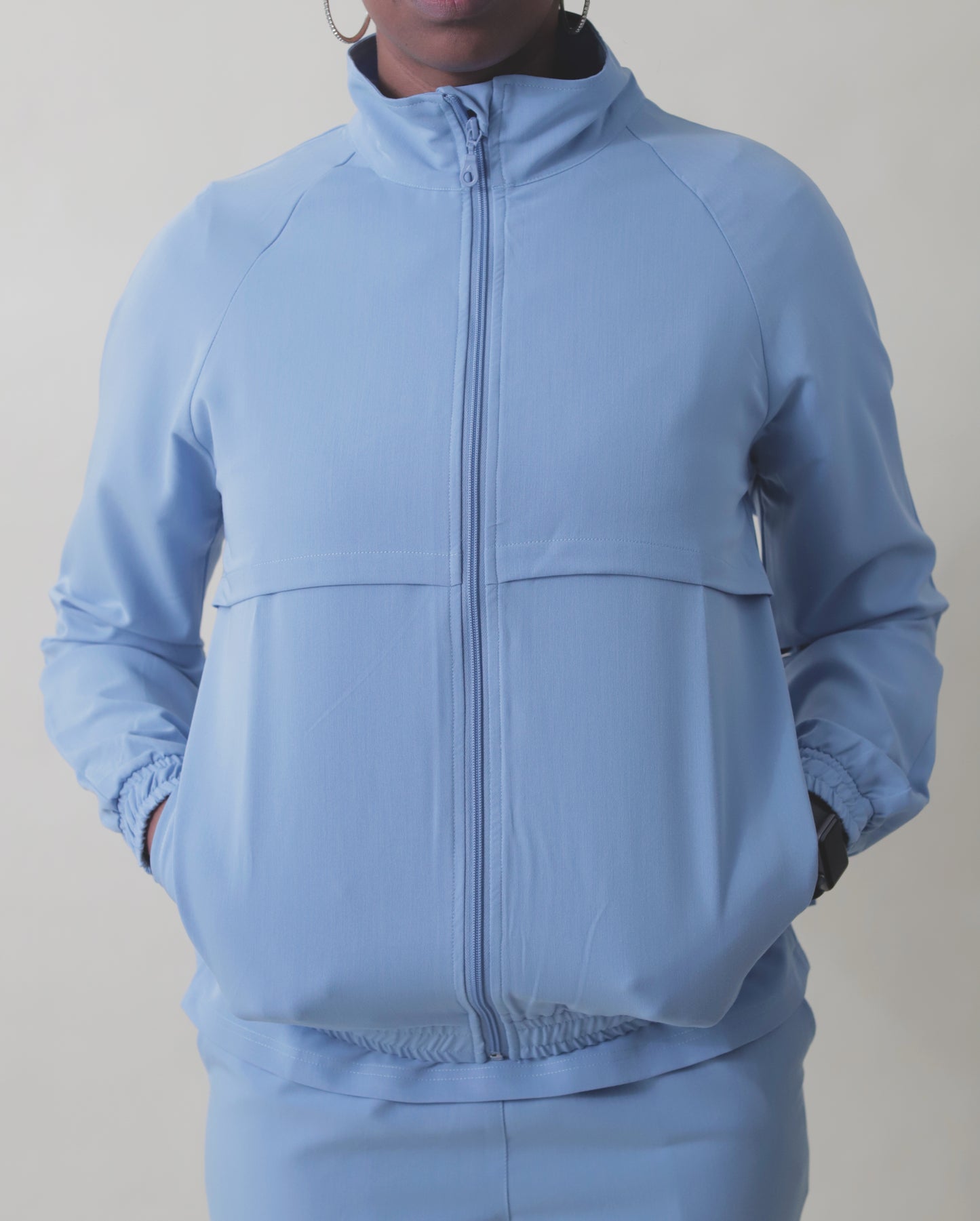 Light Blue Scrub set with jacket