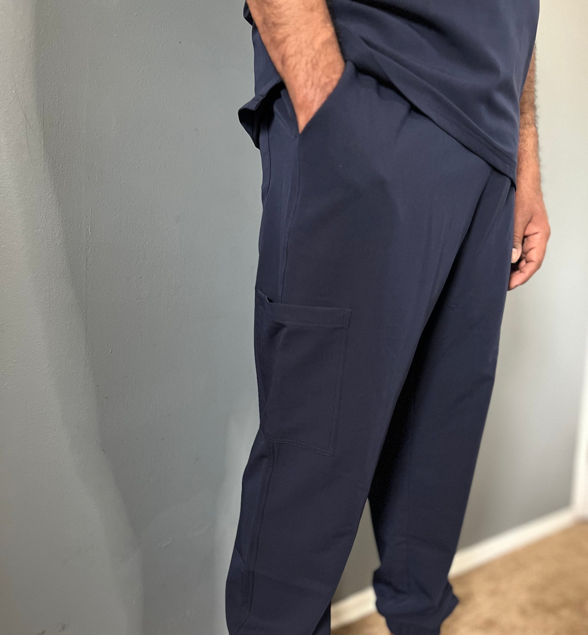 Anon Men's Scrub Pants (Stealth Collection) Poly/Spandex - Midnight Blue