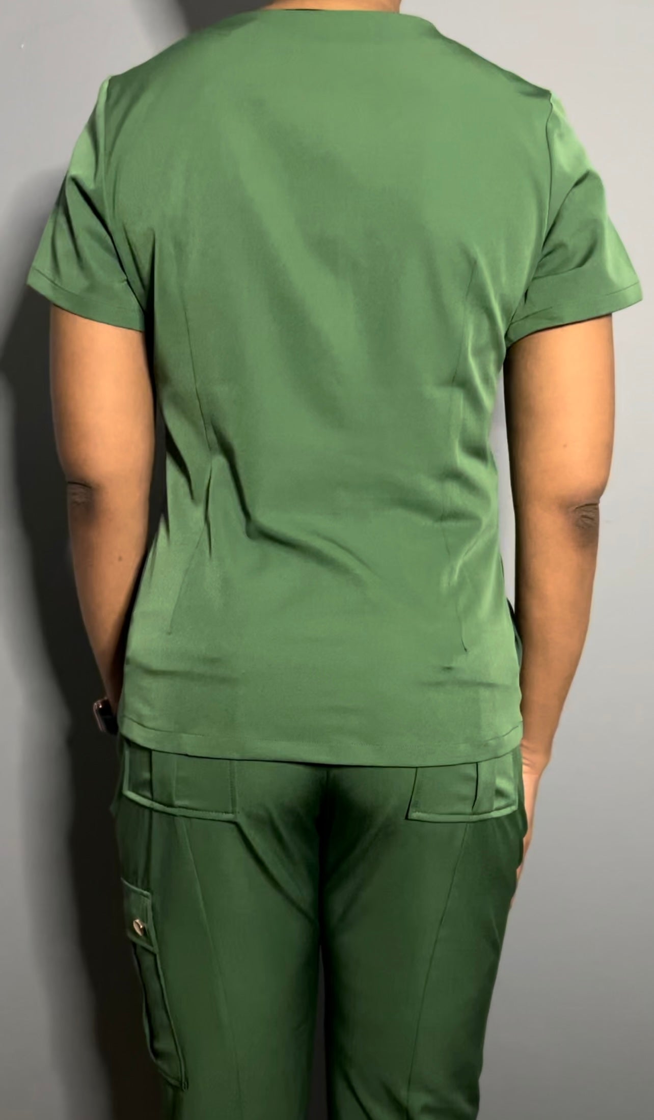 Green Scrub top (Half zipper)