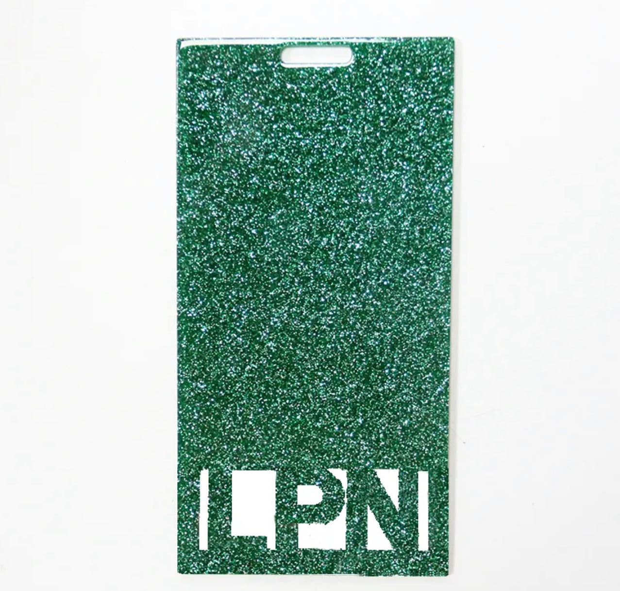 Glitter LPN badge card