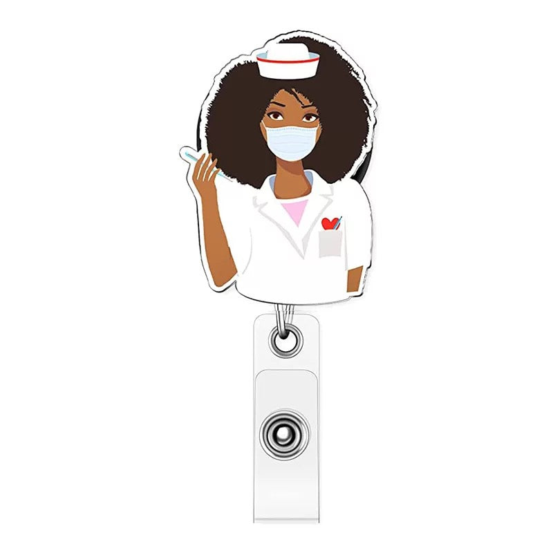 Nurse with white coat and hat