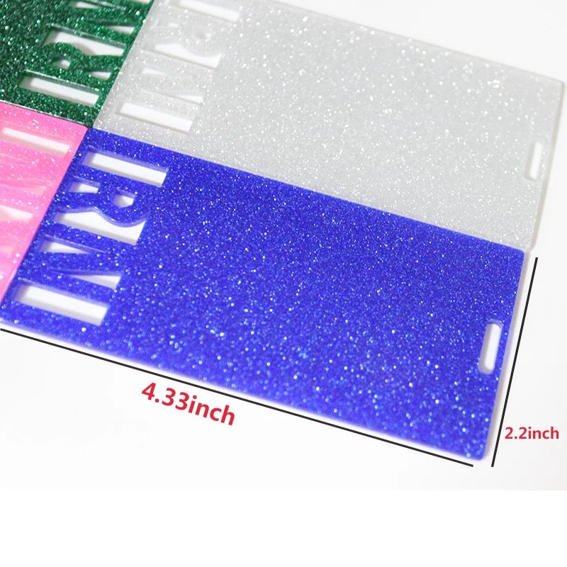 Glitter RN badge card