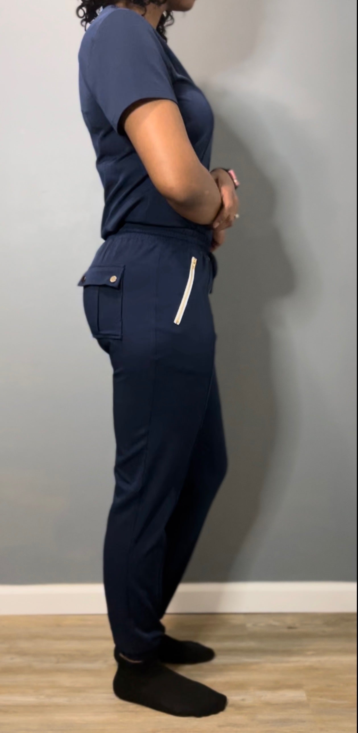 Navy Blue Scrub Set