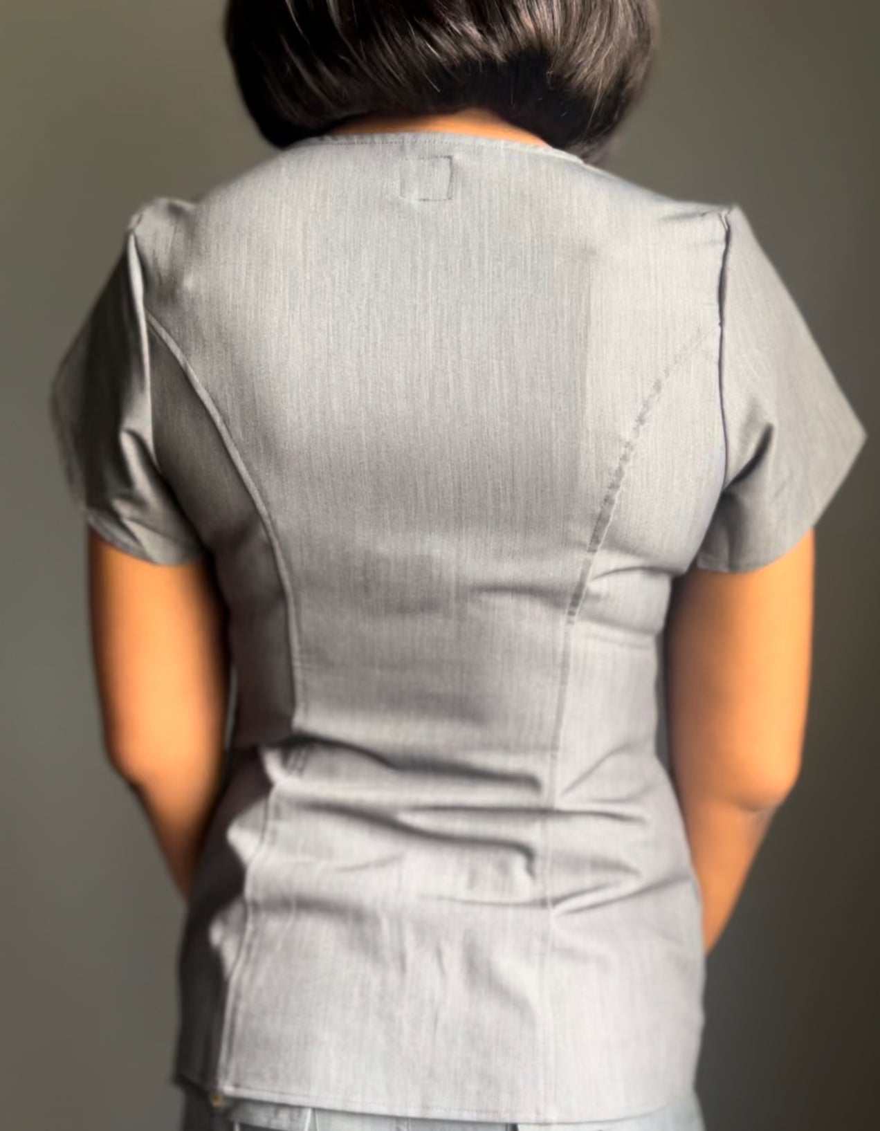 Tulip scrub top-Gray