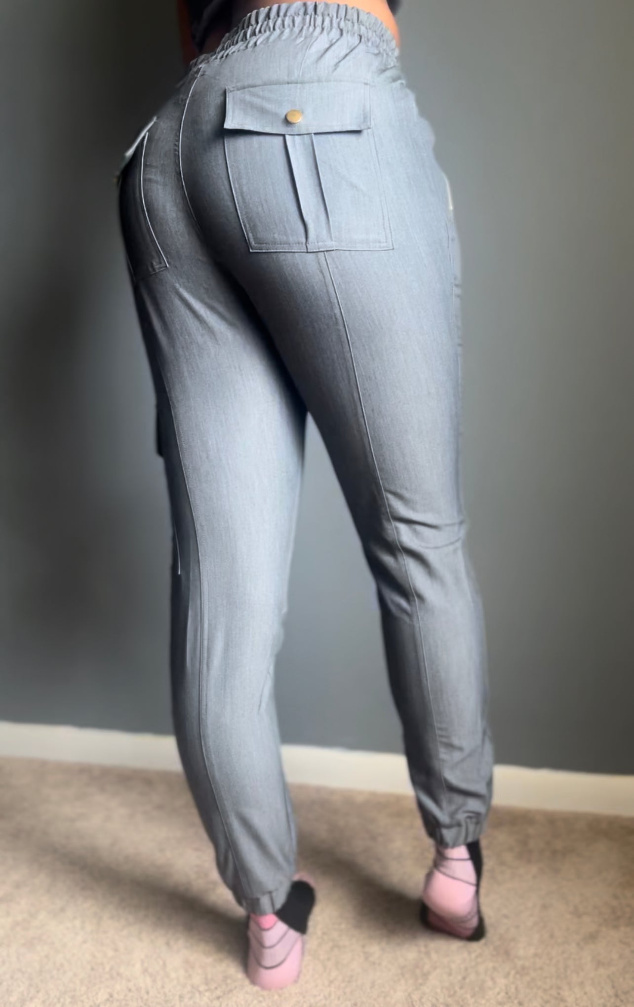 Gray jogger pants